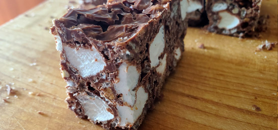 Rocky Road Crispy Bars